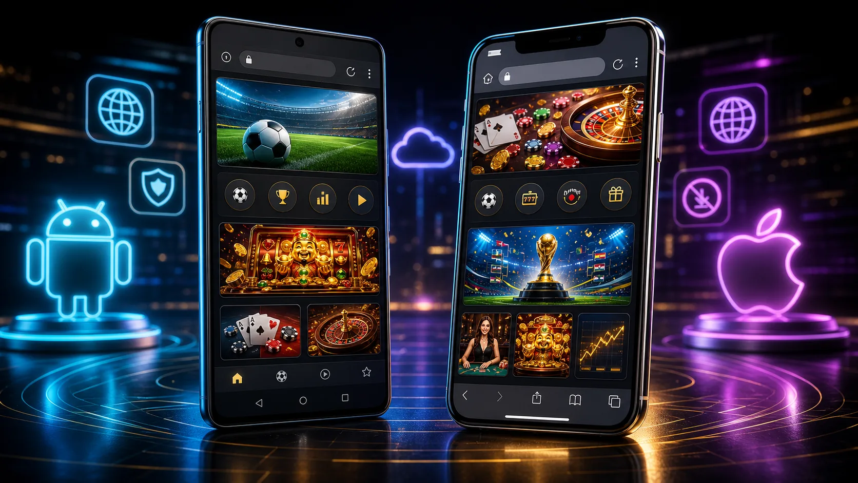 Experiência rubyfortune compatível com Android e iOS no navegador mobile